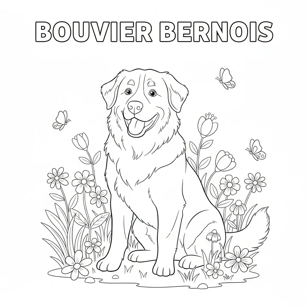 coloriage chien bouvier bernois
