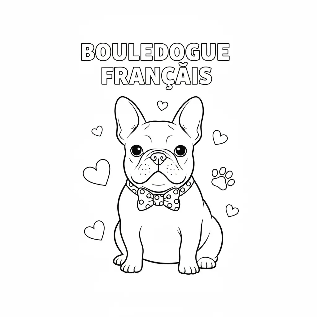 coloriage chien bouledogue francais