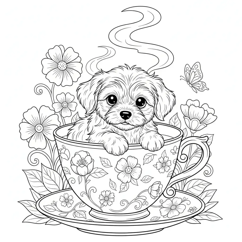 coloriage chien enfant