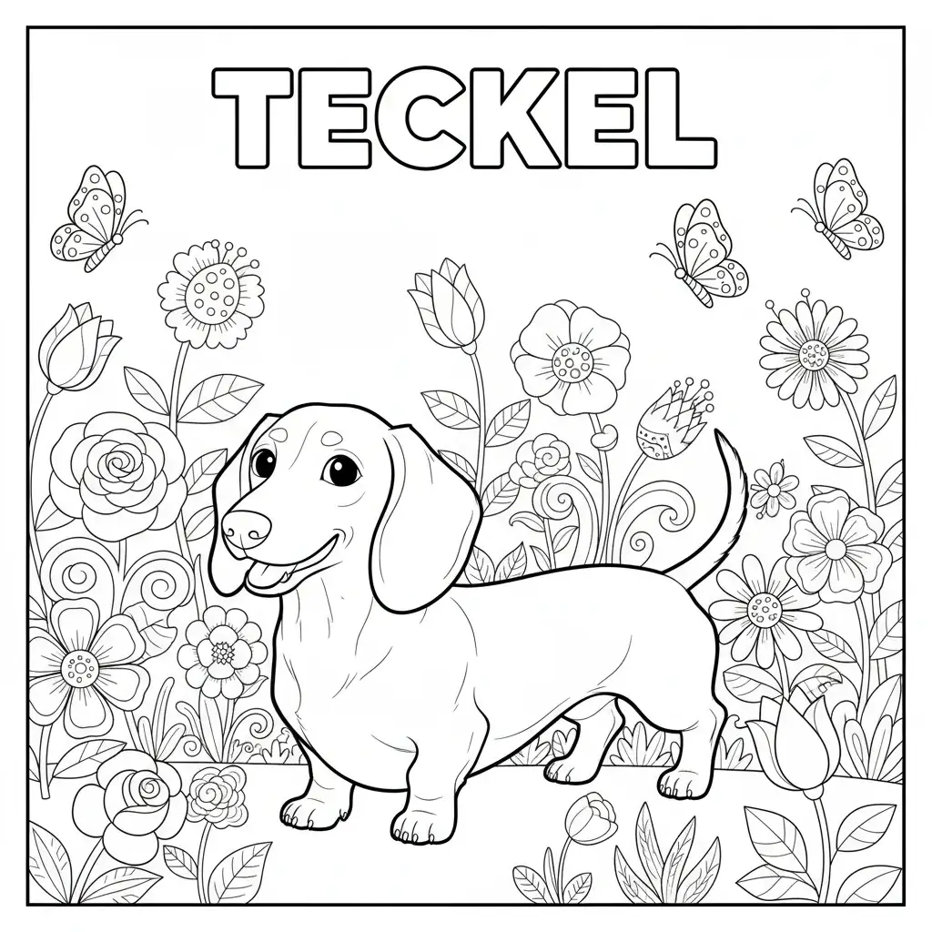 coloriage chien teckel