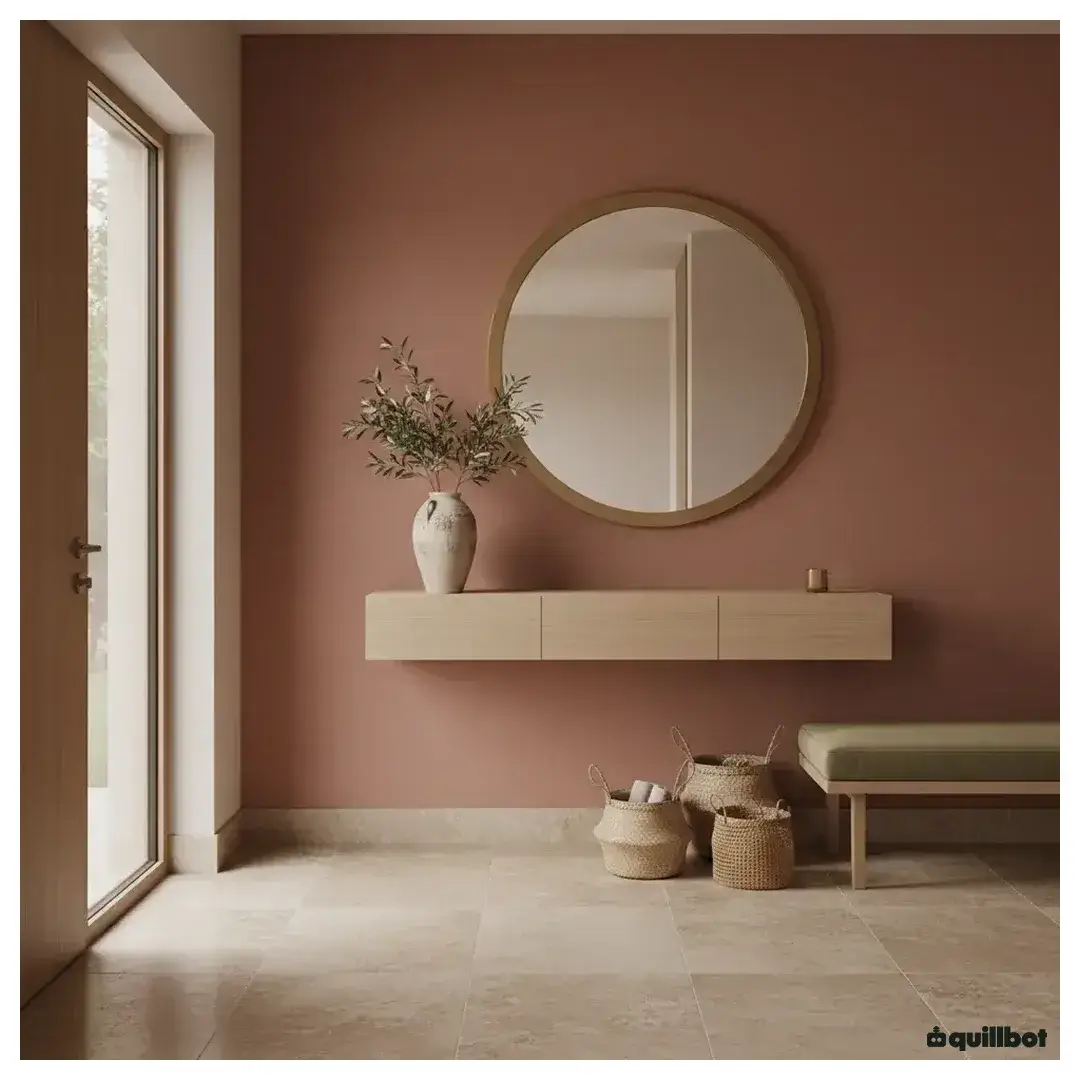 entrée ou chambre terracotta
