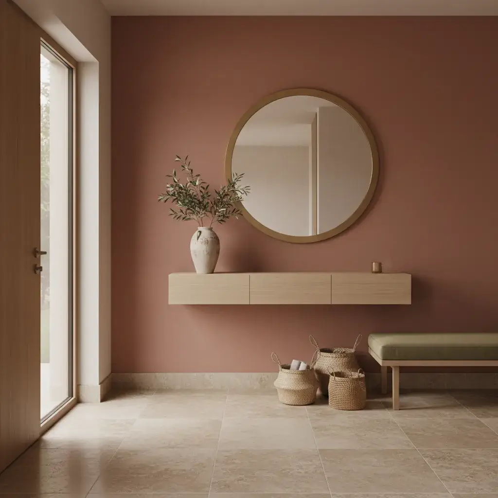 entrée ou chambre terracotta