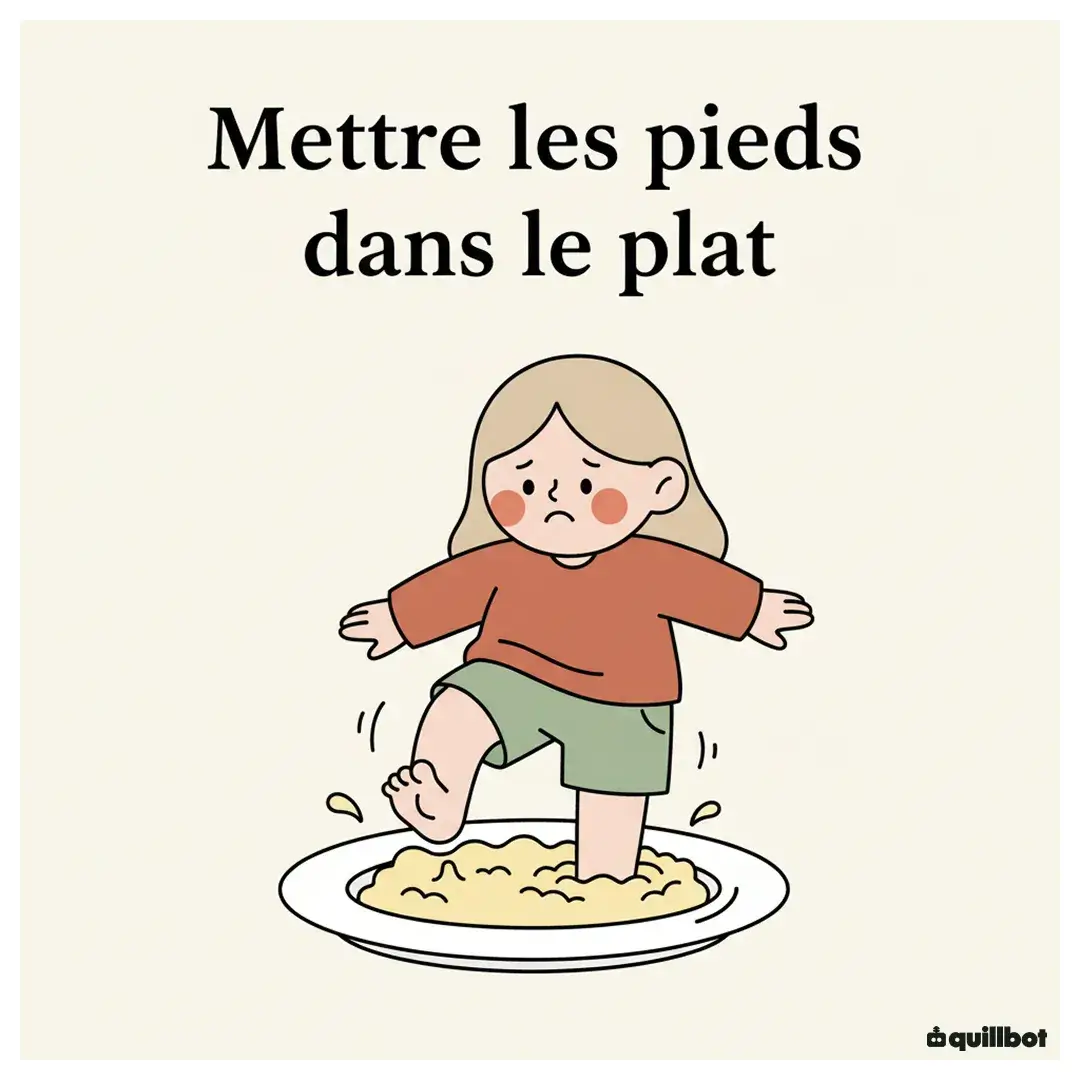 expression mettre les pieds dans le plat