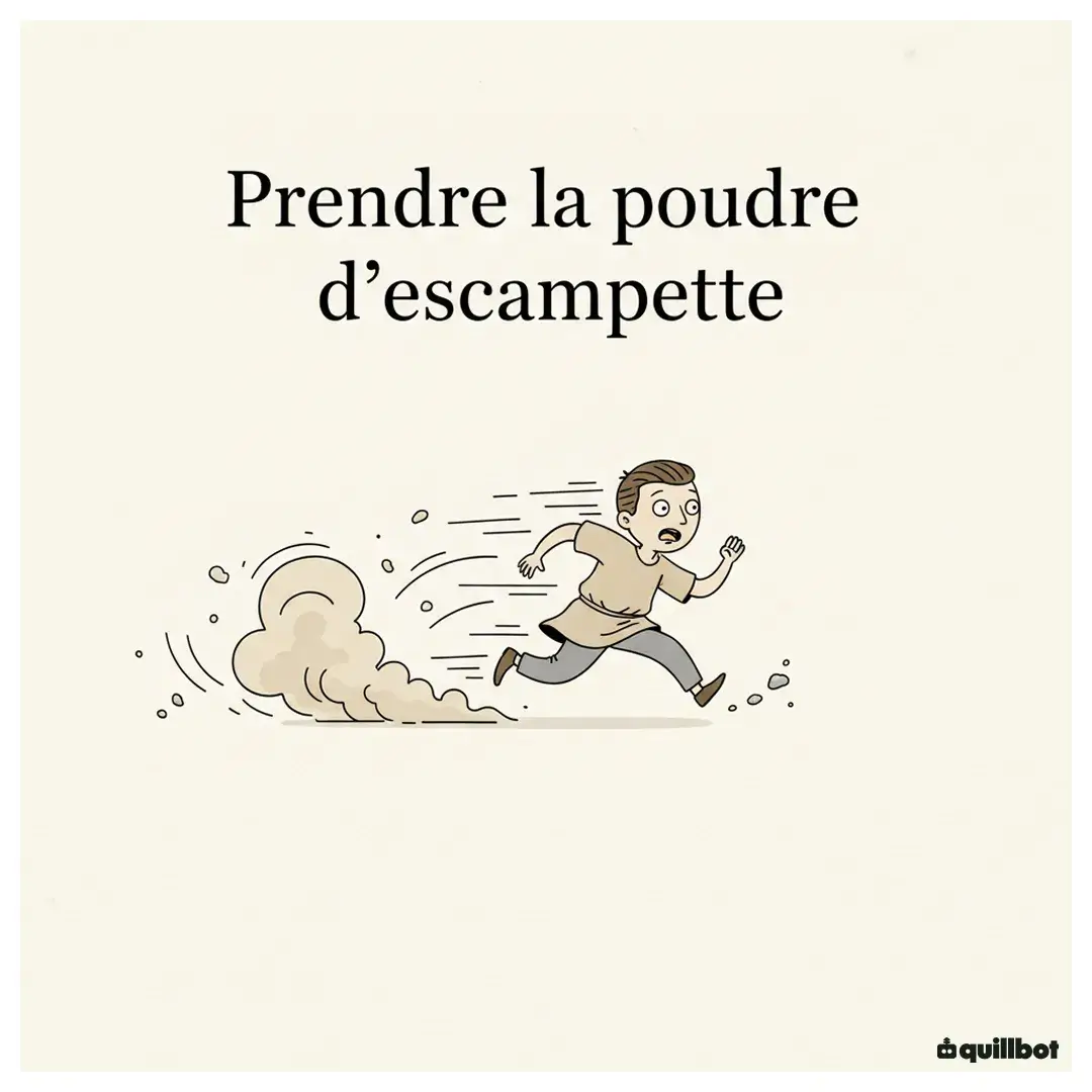 expression prendre la poudre d'escampette