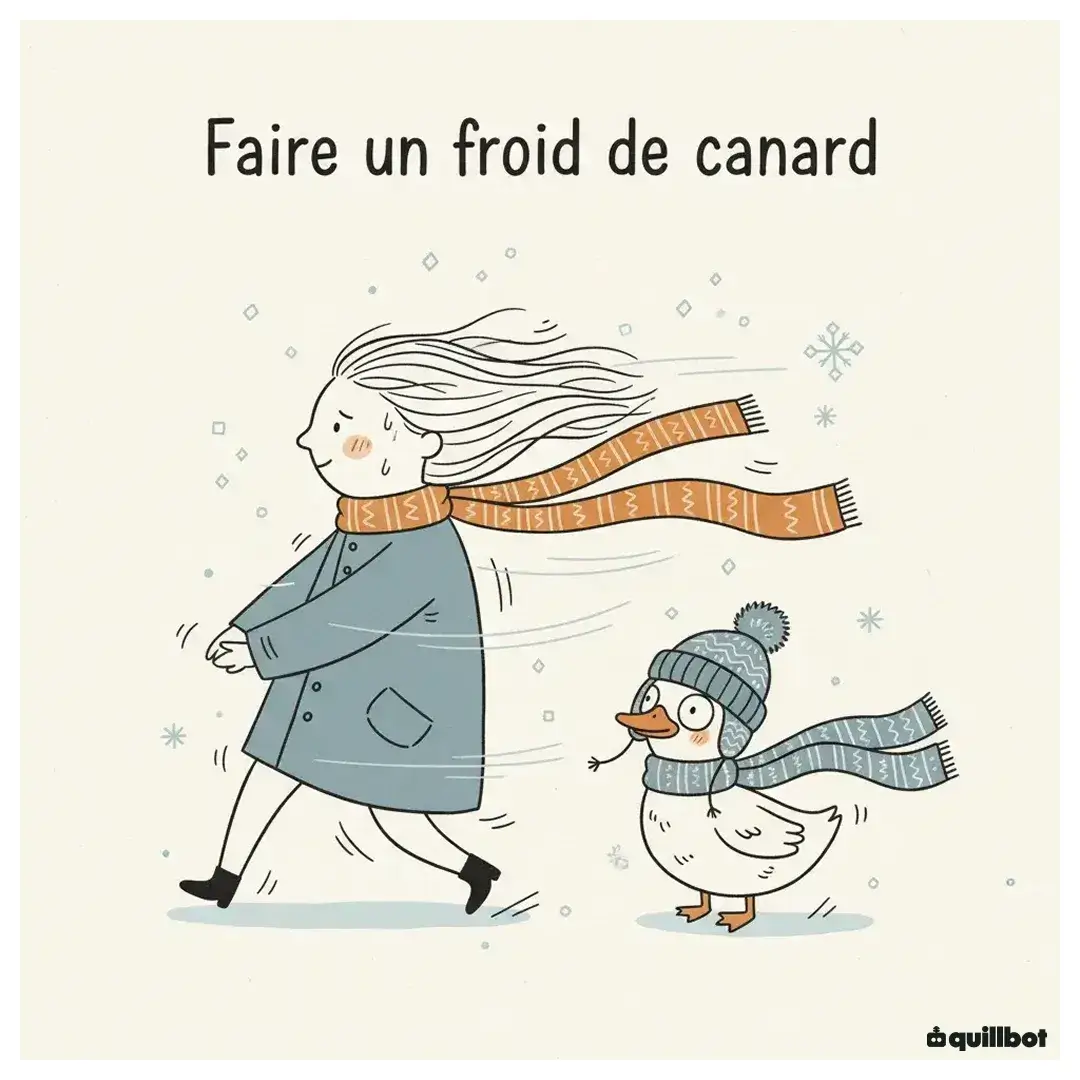 faire un froid de canard expression