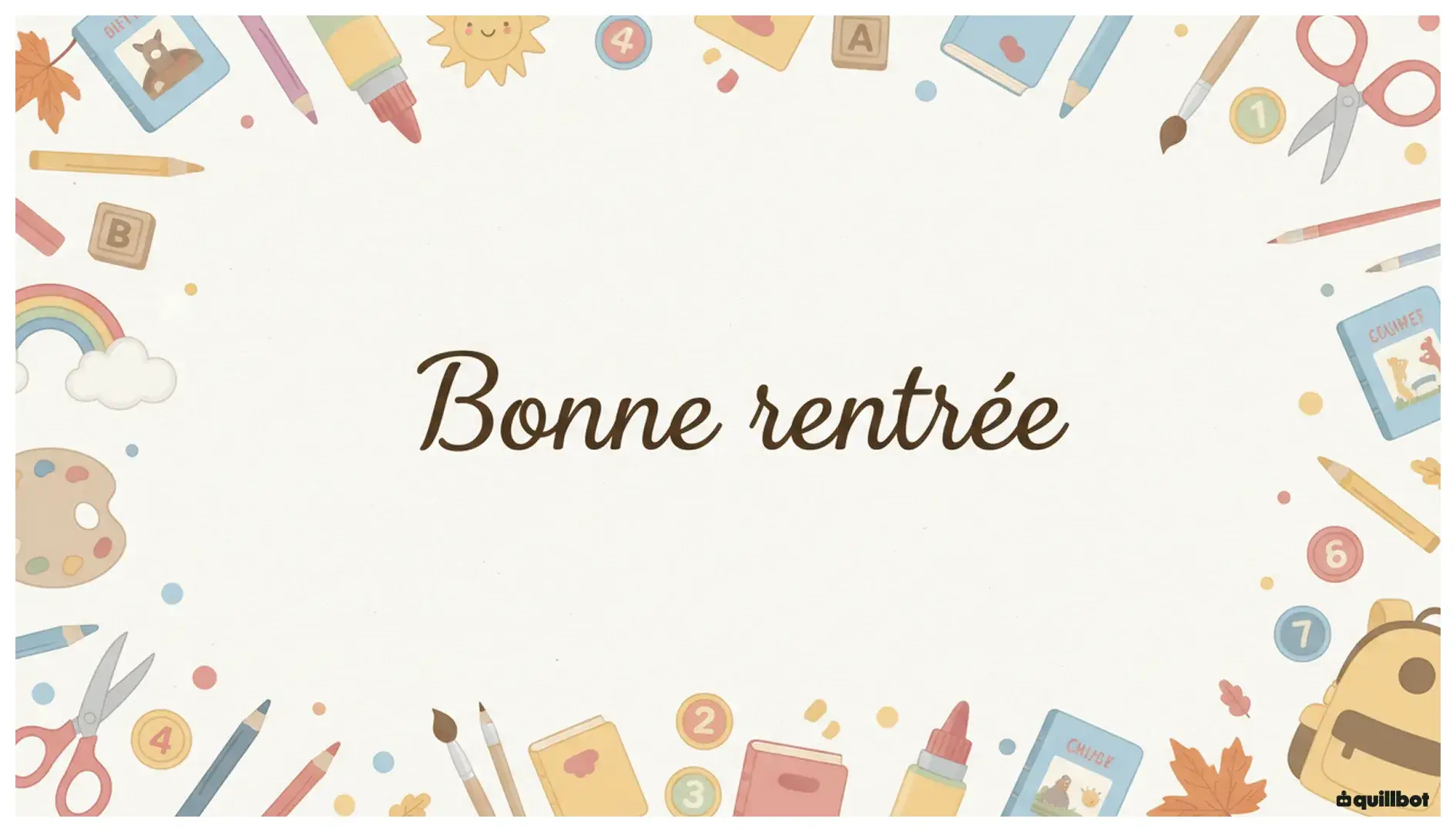 fond d'écran rentrée scolaire bonne rentrée