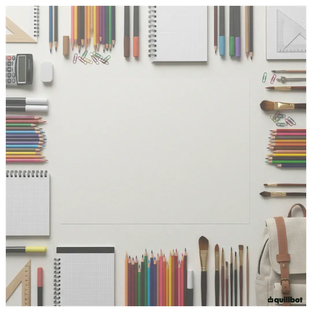 fond d'écran rentrée scolaire crayons pinceaux