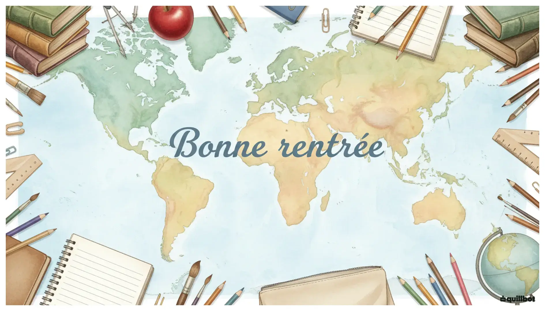 fond d'écran rentrée scolaire géographie carte du monde