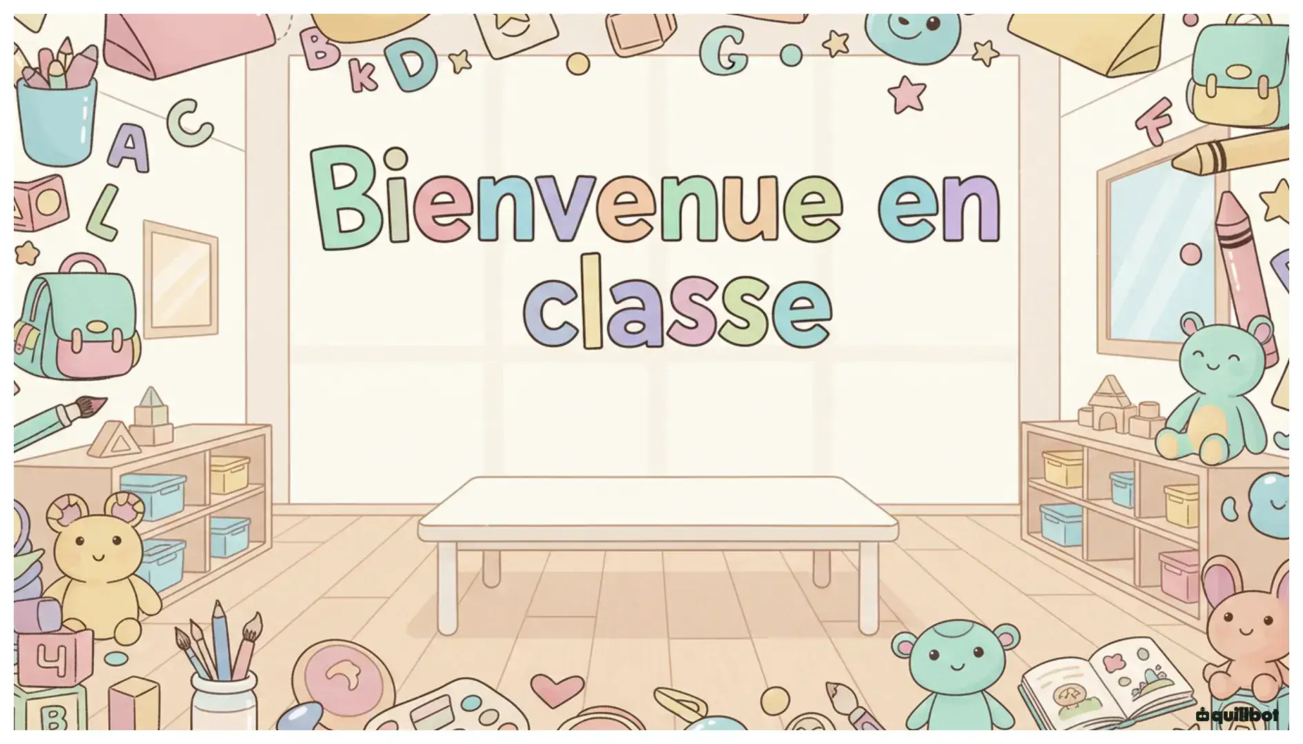 fond d'écran rentrée scolaire maternelle bienvenue en classe
