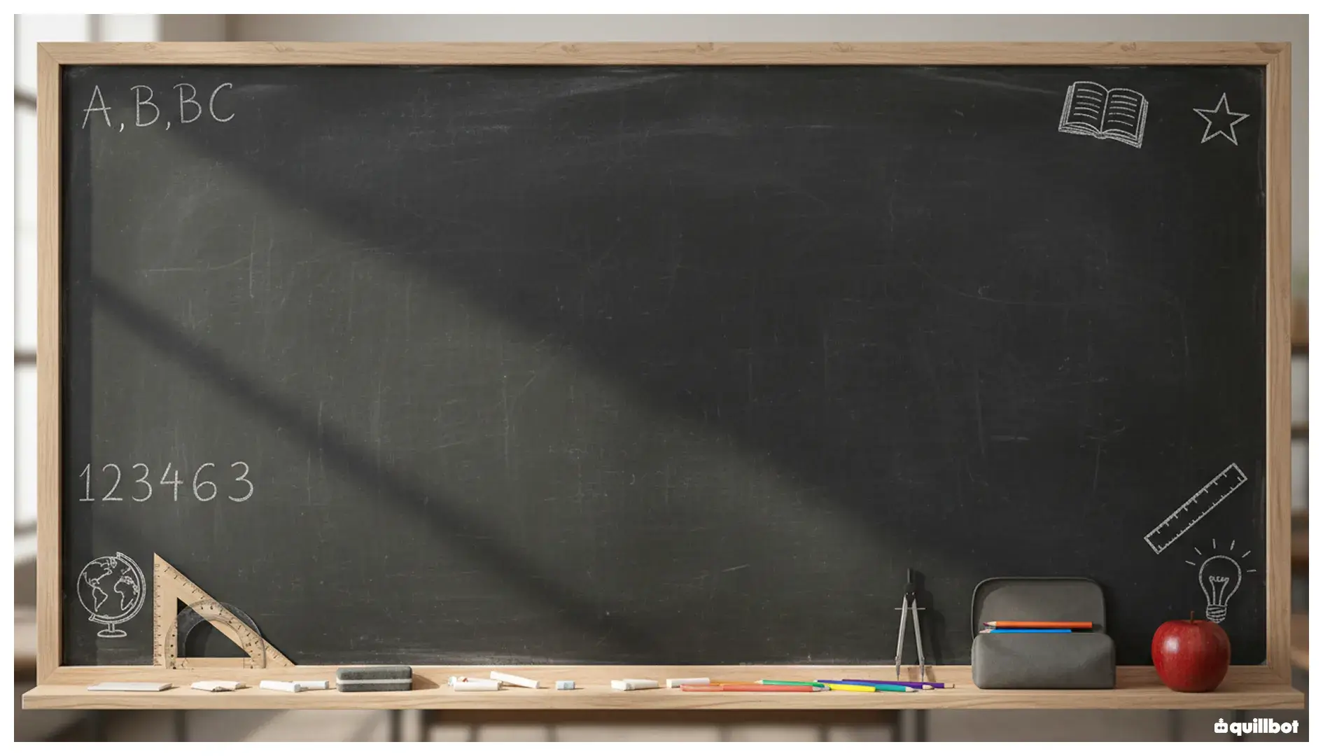 fond d'écran rentrée scolaire tableau noir