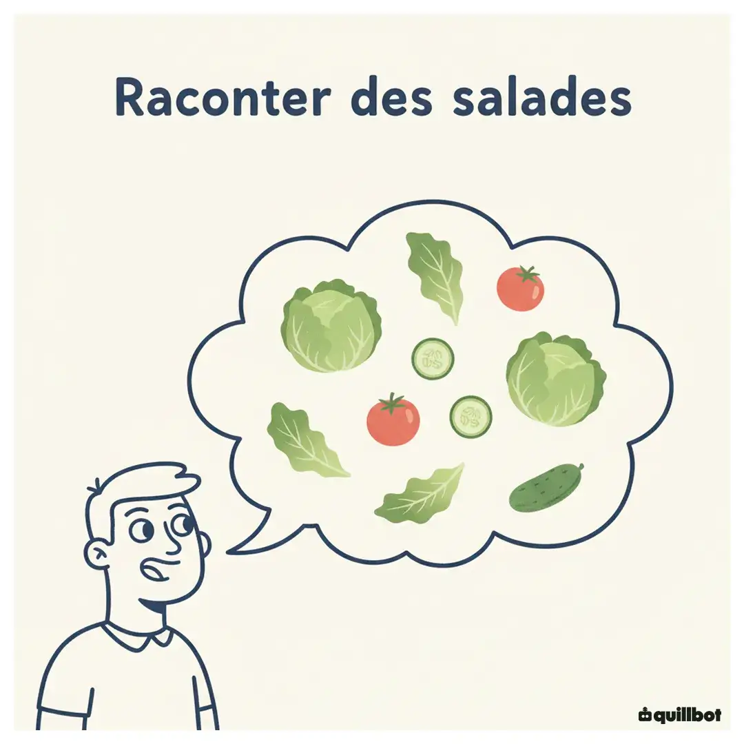 expression raconter des salades