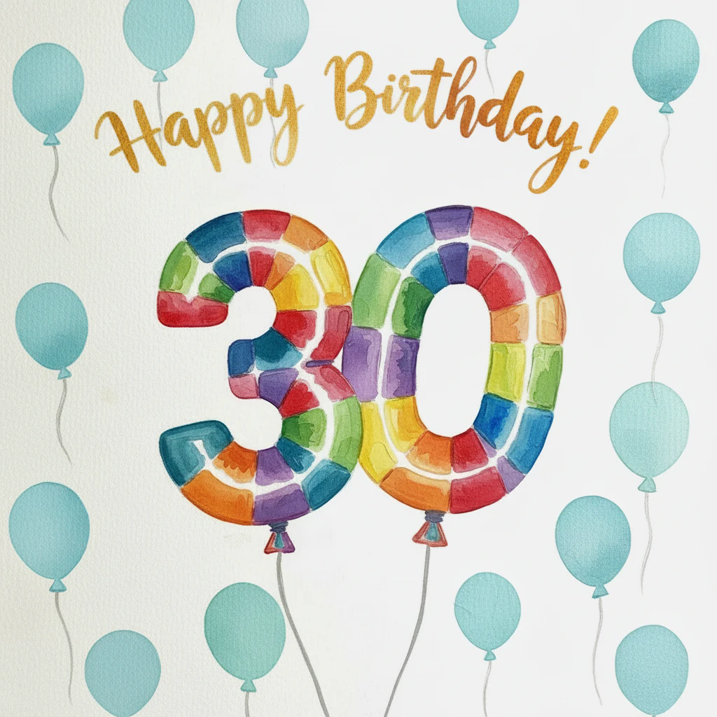 Glückwünsche 30 Geburtstag