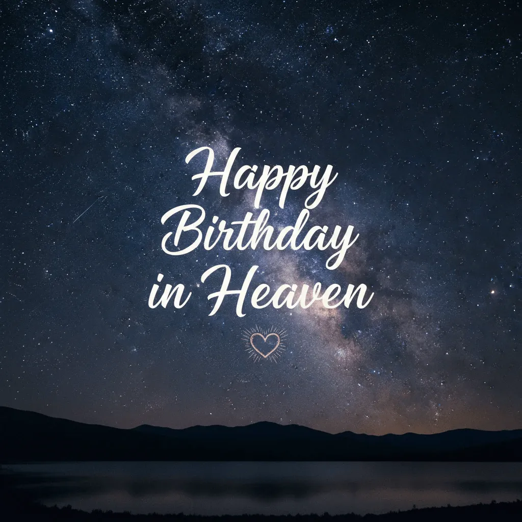 Happy Birthday in Heaven Bild