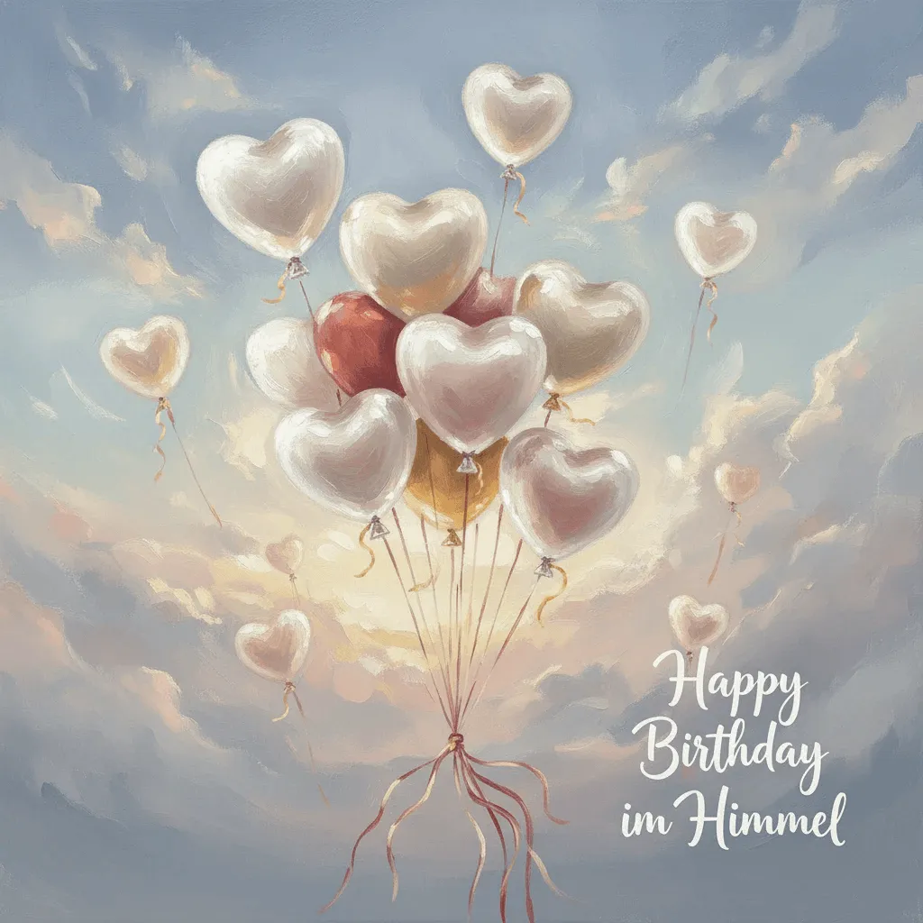 Happy Birthday im Himmel Bild