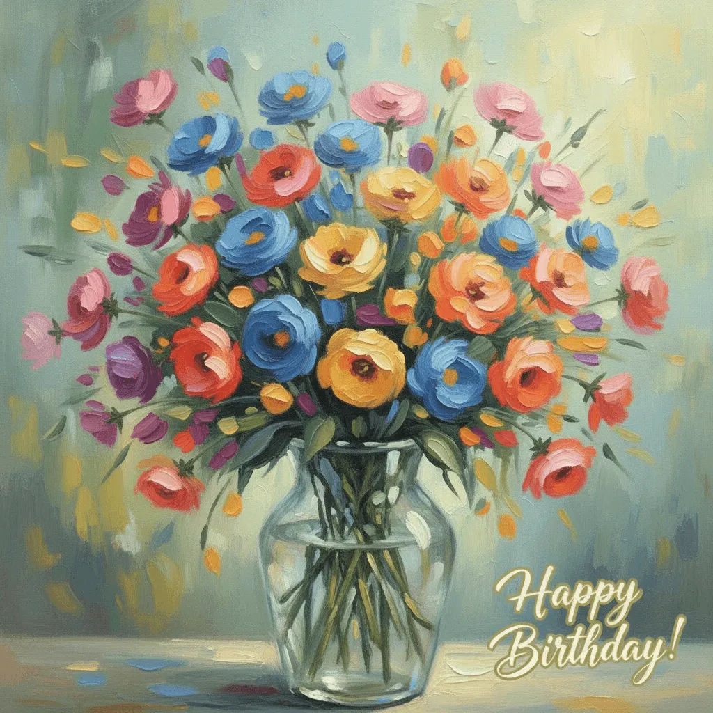 Happy Birthday Bild Blumen
