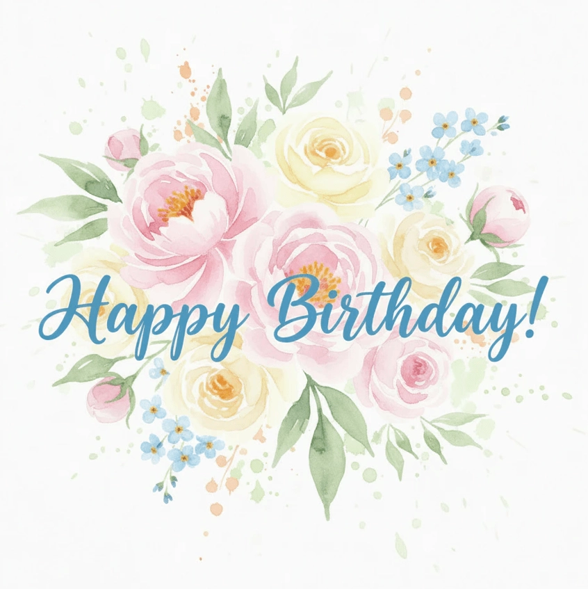 Happy Birthday Bild Blumen