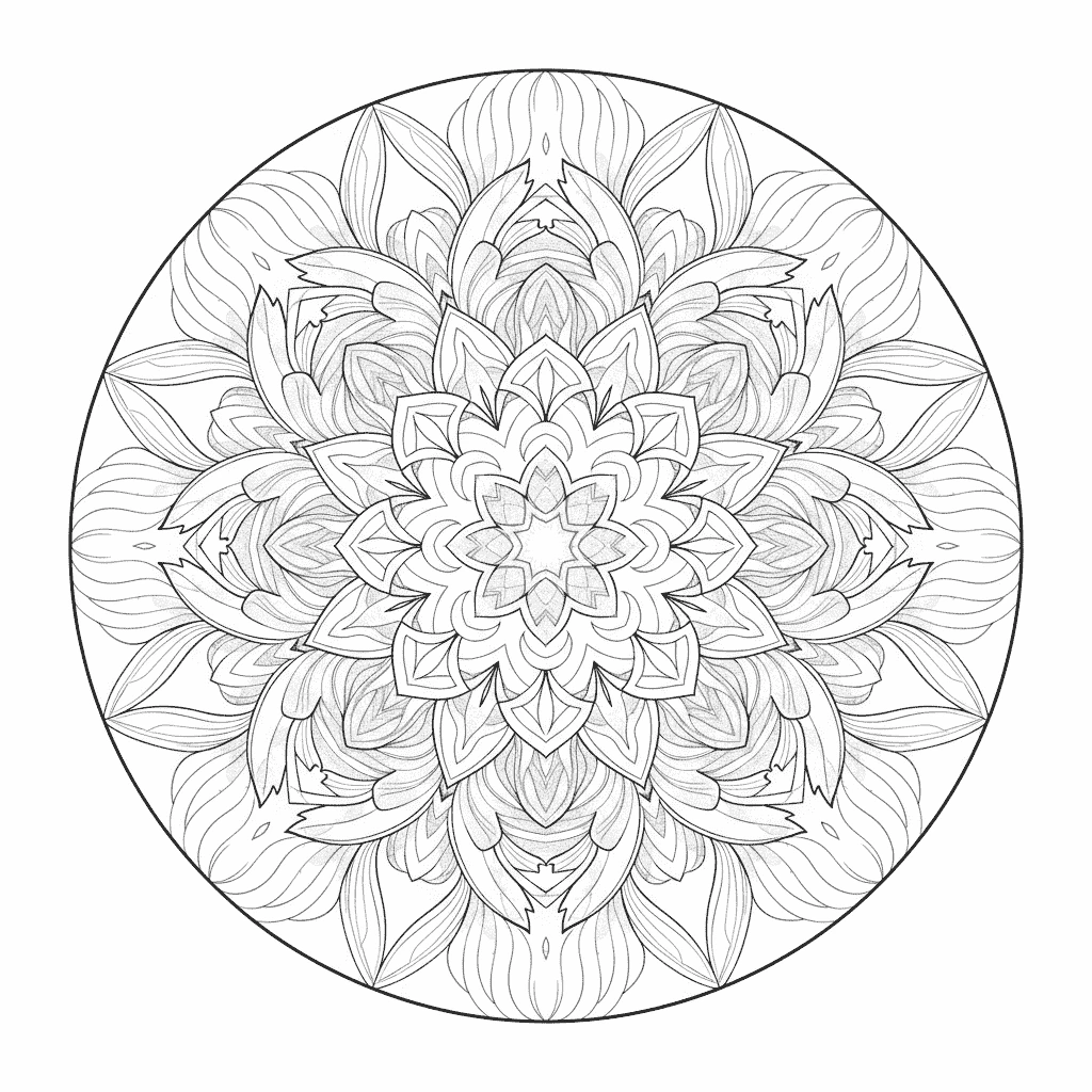 Dibujo de un mandala para colorear