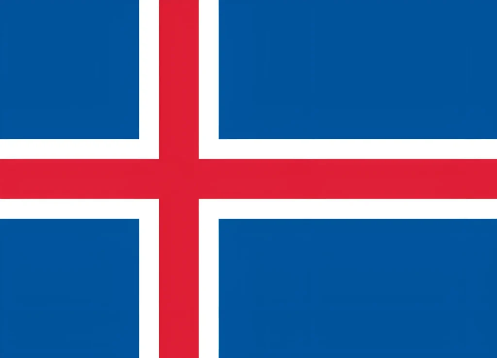 The flag of Iceland
