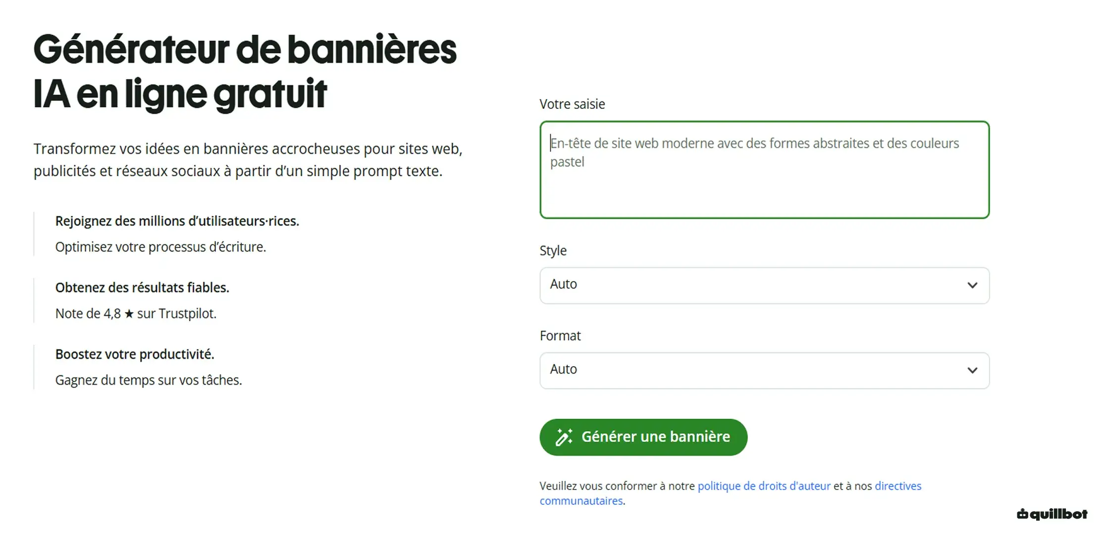générateur de bannières IA