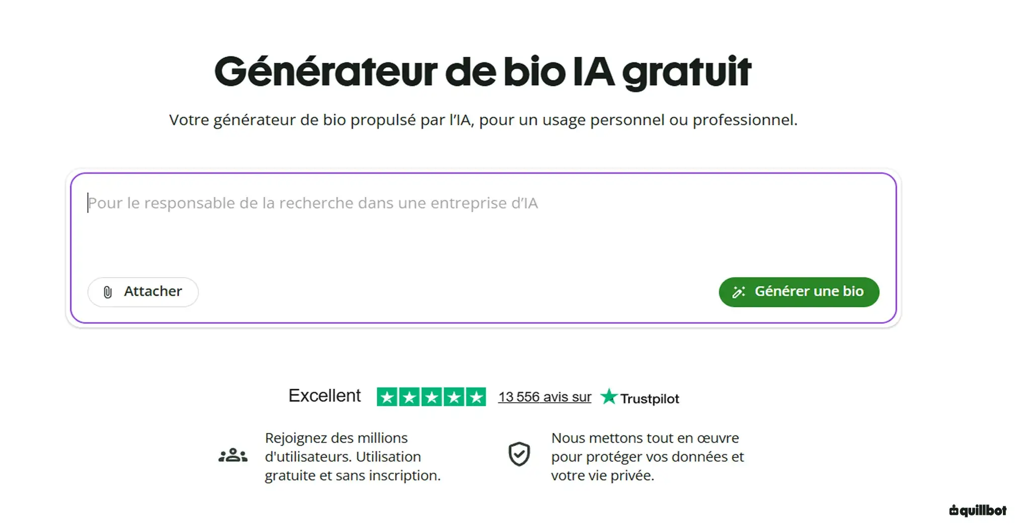 générateur de bio gratuit