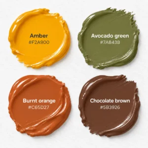 An amber color palette for a retro 1970s look