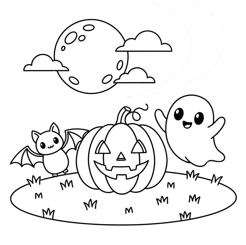 Ausmalbild Halloween
