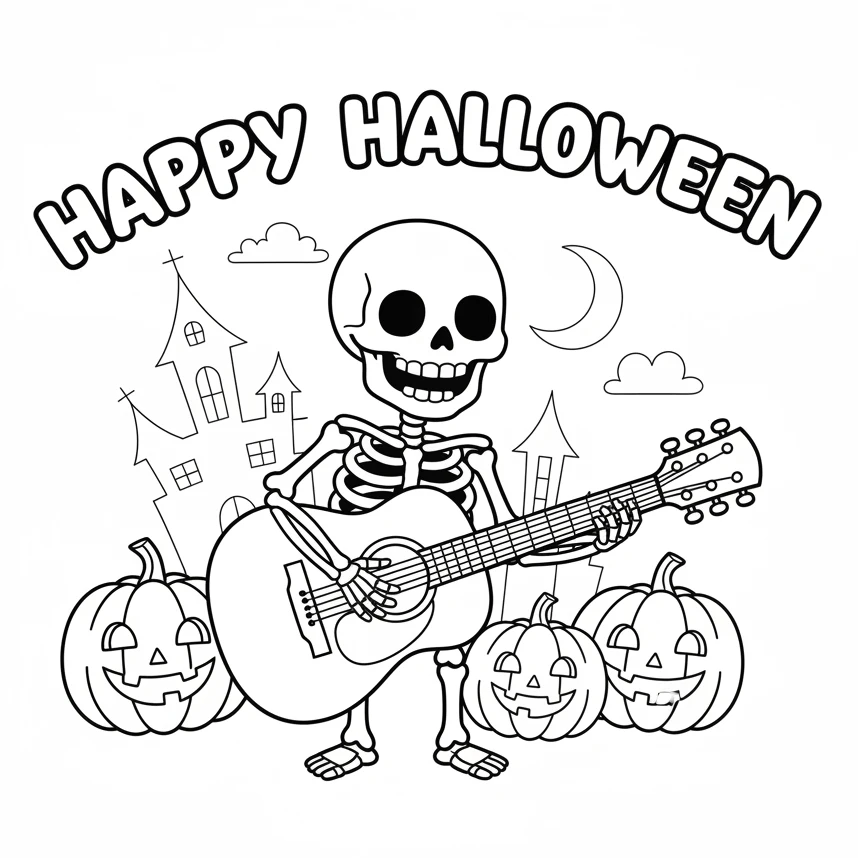 Ausmalbild Halloween
