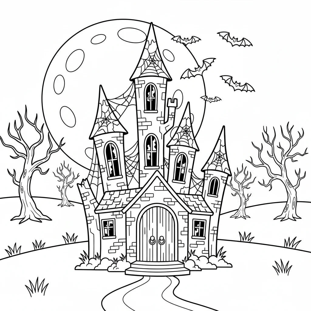 Ausmalbild Halloween