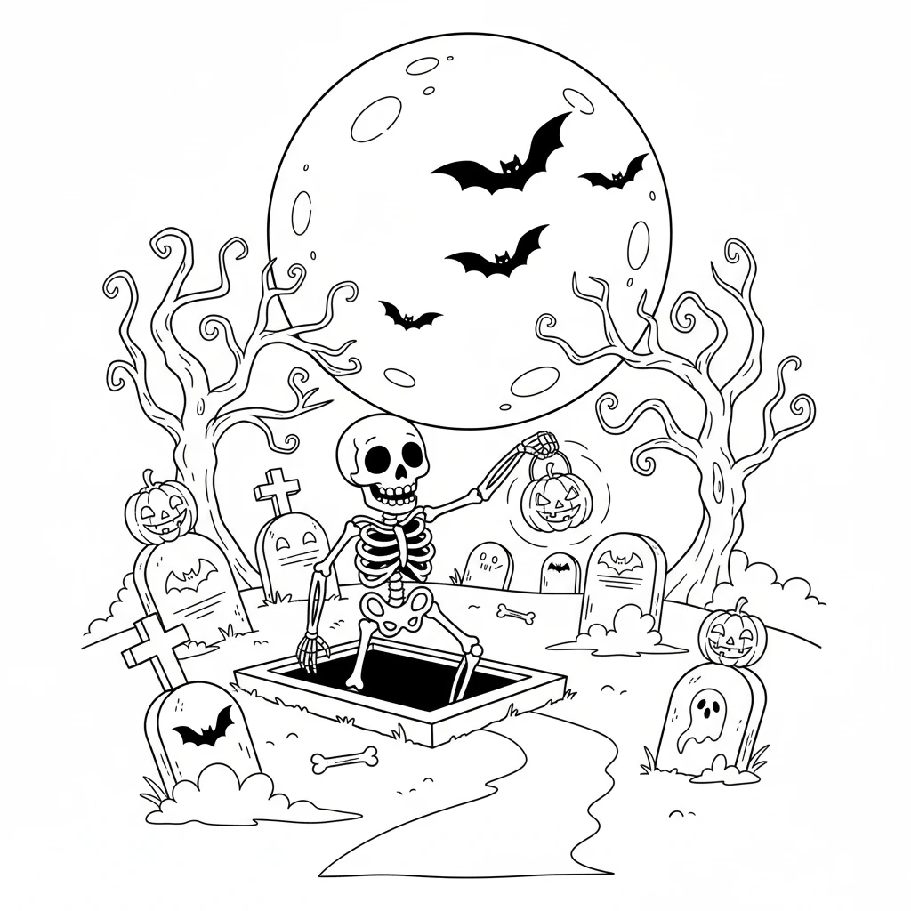 Ausmalbild Halloween
