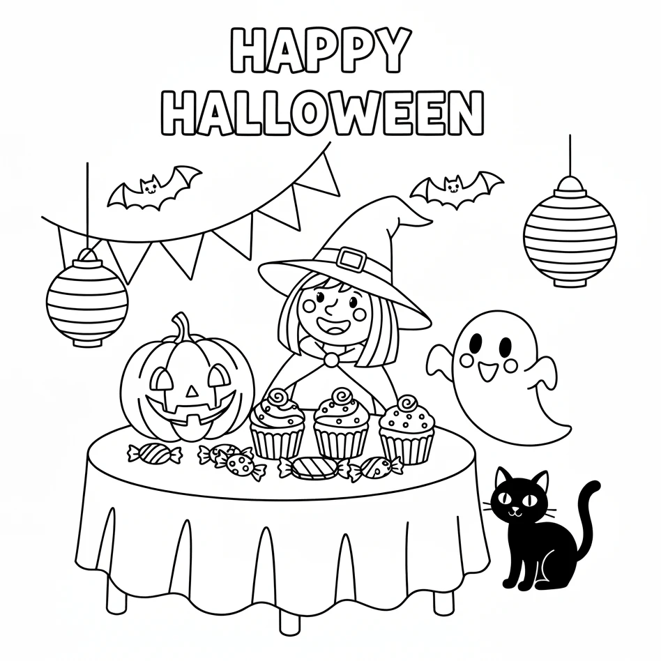 Ausmalbild Halloween