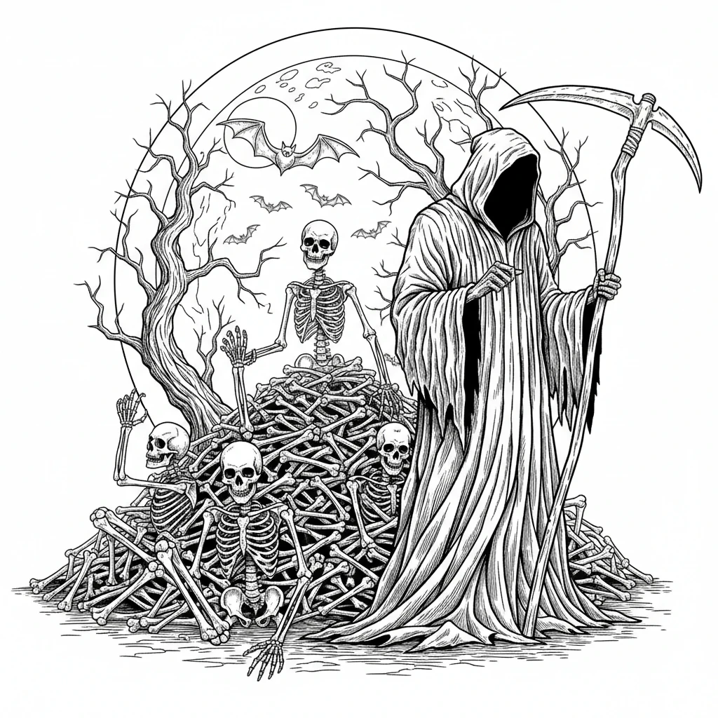 Ausmalbild Halloween