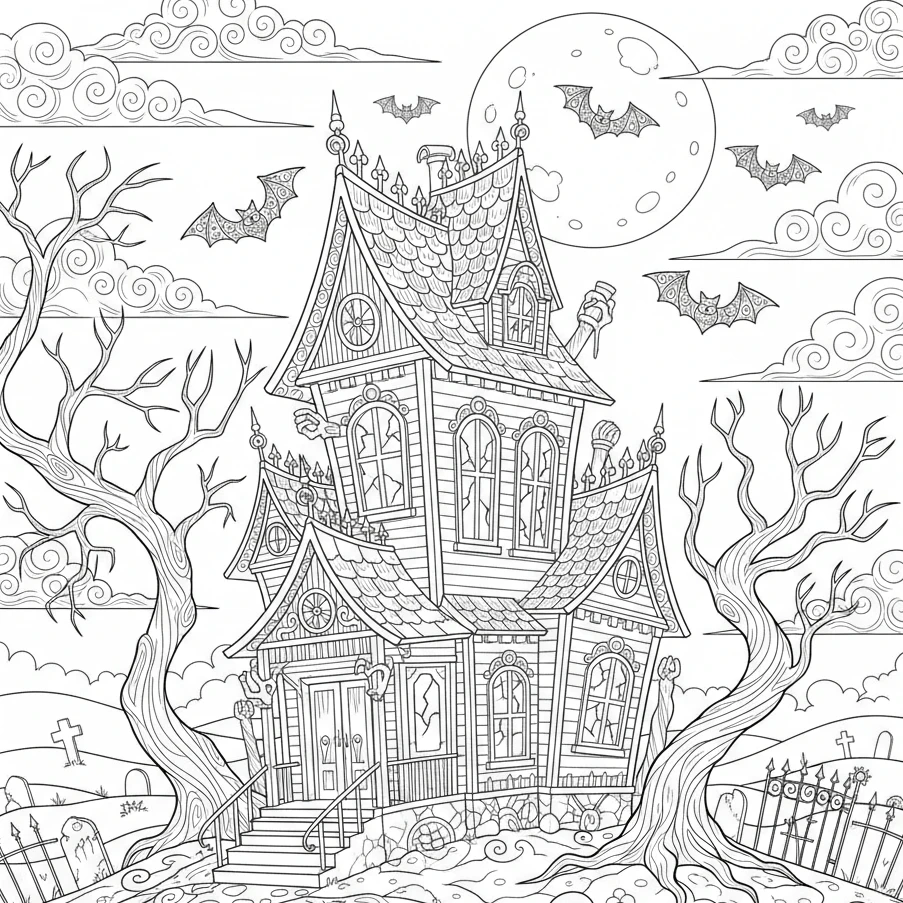 Ausmalbild Halloween