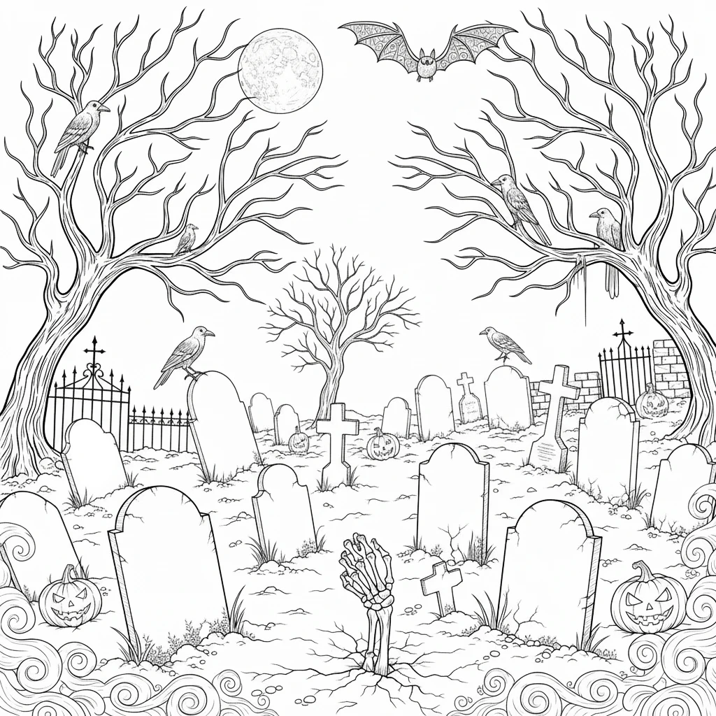 Ausmalbild Halloween