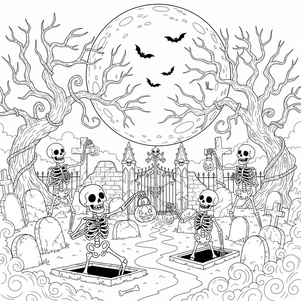 Ausmalbild Halloween