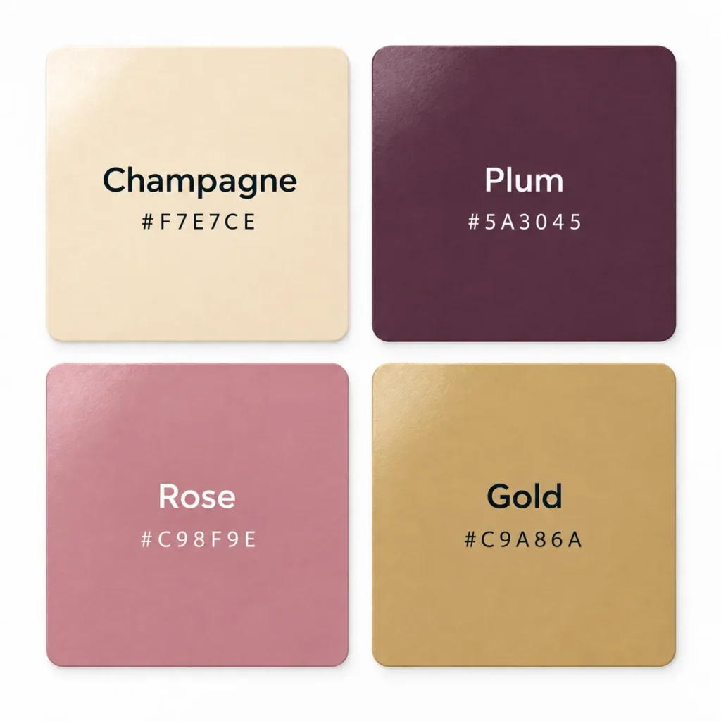 Three colors you can pair with champagne