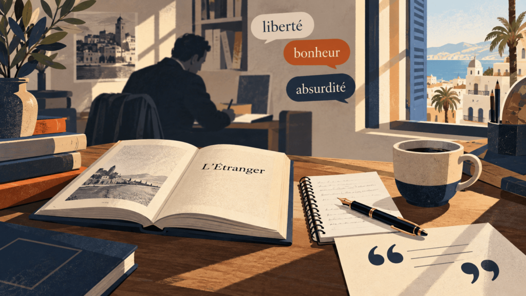 Albert Camus (1913-1960) est un écrivain, philosophe et journaliste né en Algérie.