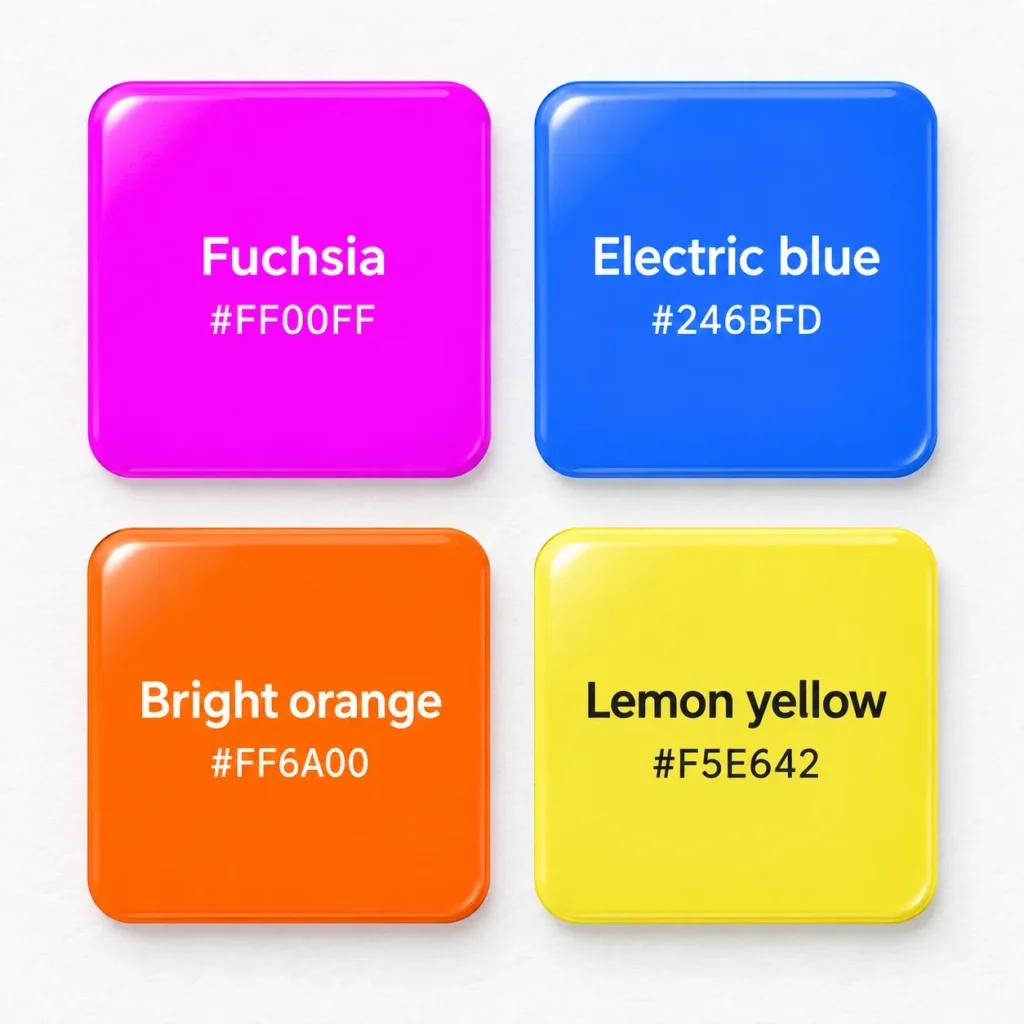 A bold, lively, and expressive fuchsia color palette