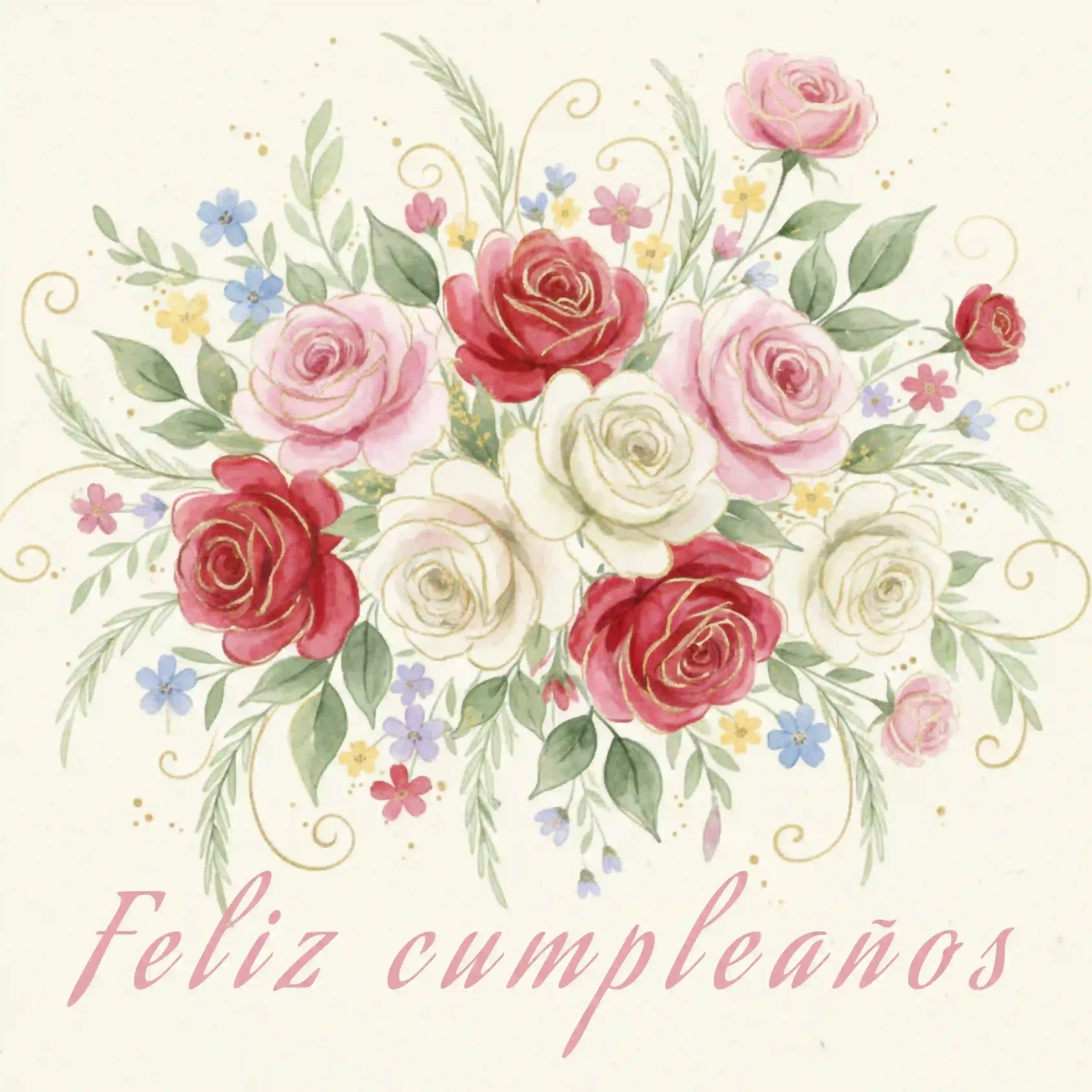 Imagenes de feliz cumpleanos de ramos de rosas (2)