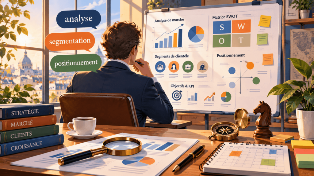 Le marketing stratégique désigne l’ensemble des réflexions et décisions prises en amont d’une action marketing concrète.