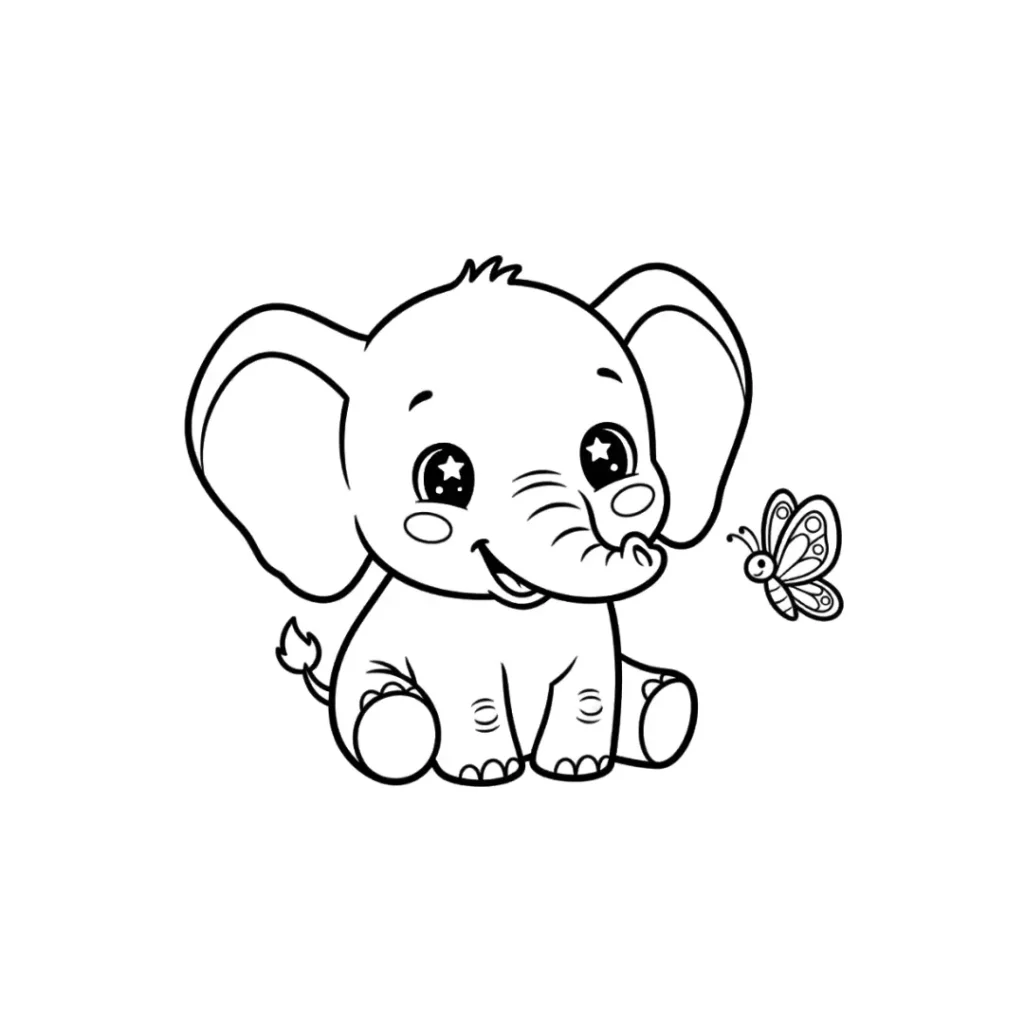 QB-dibujos-colorear-kawaii-elefante