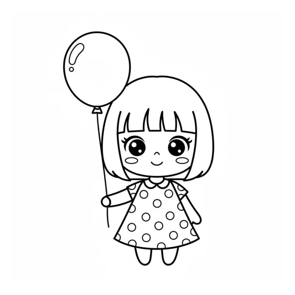 QB-dibujos-colorear-kawaii-nina