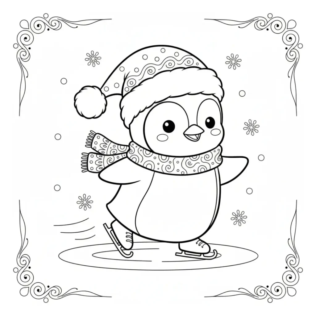 QB-dibujos-kawaii-navidad-pinguino
