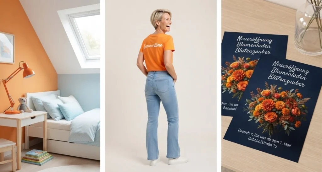 Orange mit Blau