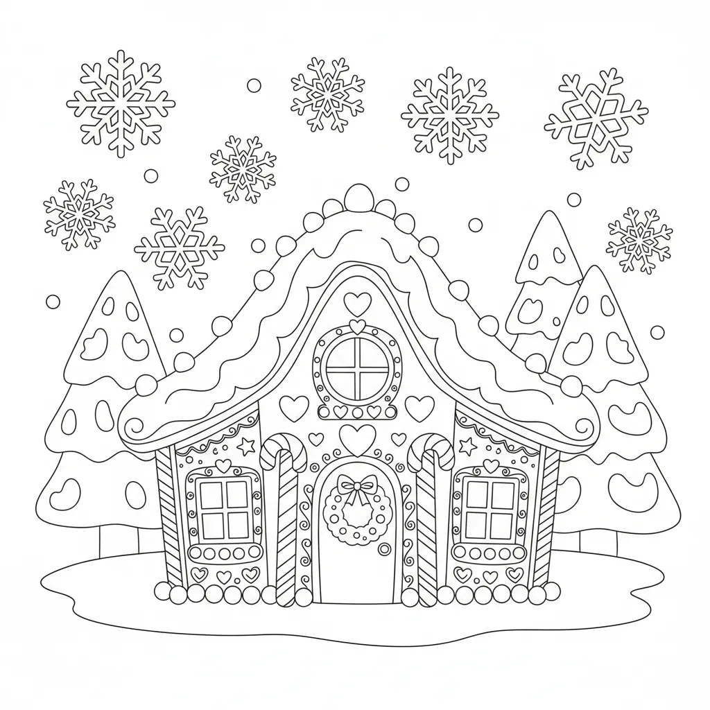 ai generated image of a gingerbread house