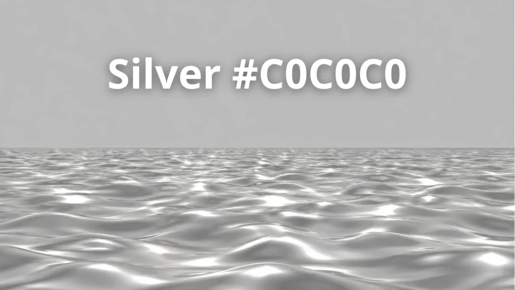 The named CSS color silver as a flat color and with added metallic shading and highlights.