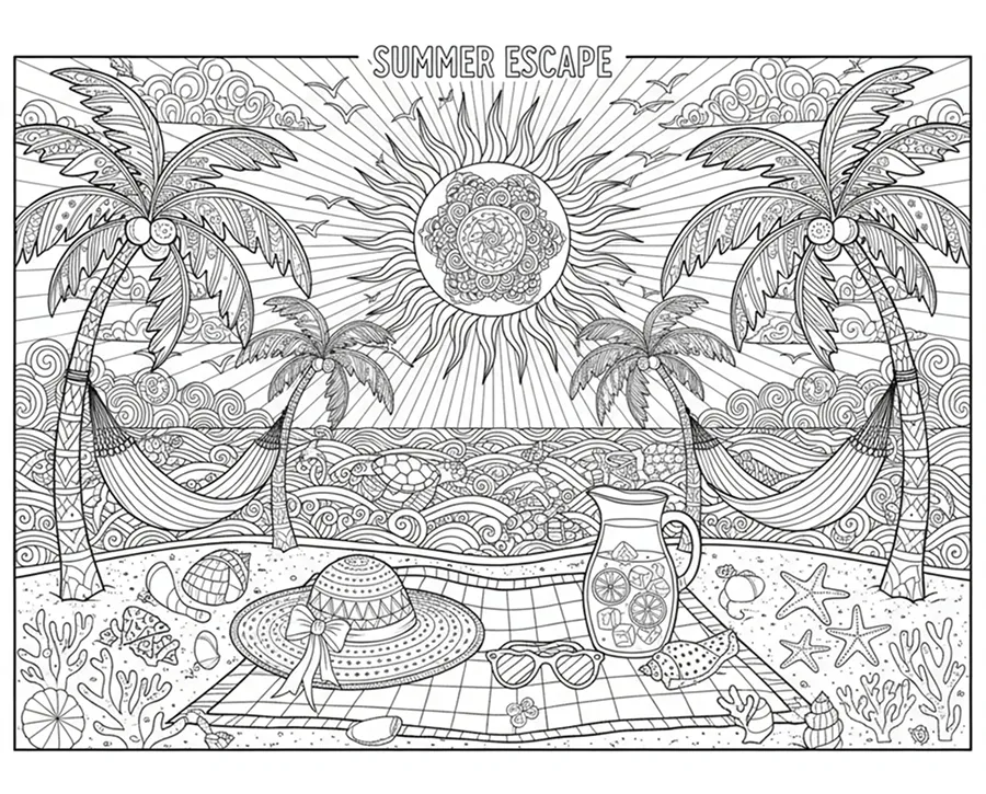 50 Summer Coloring Pages | Fun for All Ages