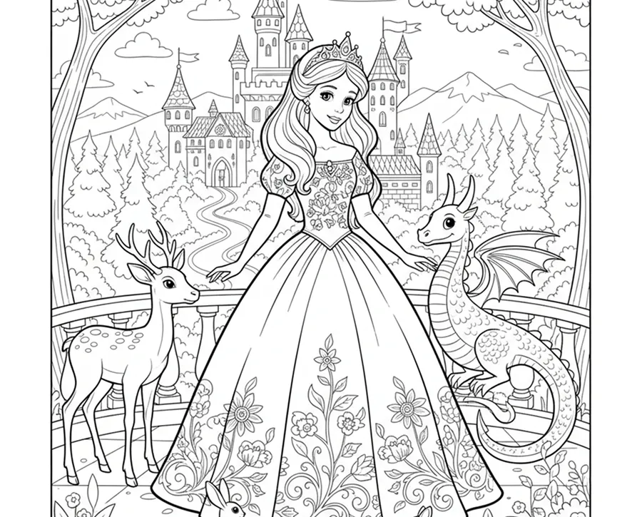50 Princess Coloring Pages | Download in One Click